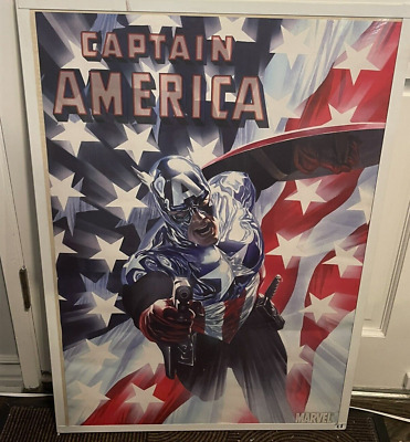 BUCKY AS CAPTAIN AMERICA POSTER BY ALEX ROSS Winter Soldier Marvel 2008 24x36