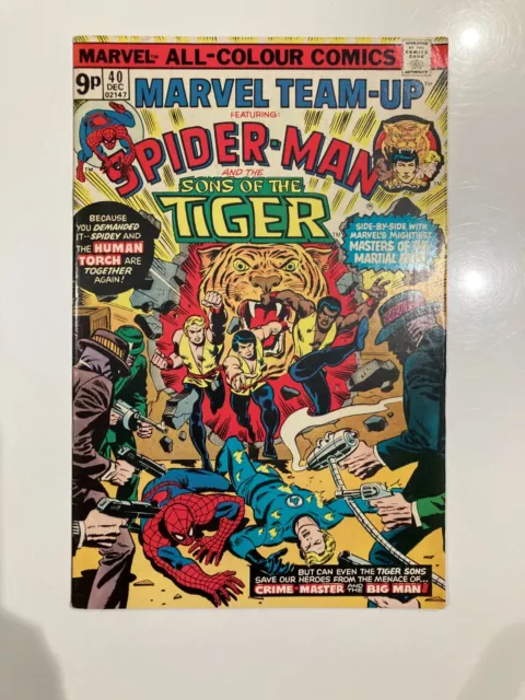 Marvel Team-Up 40 1975 very good condition Spider-Man & Sons of the Tiger