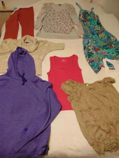 Women's Juniors Clothing Lot of 11 Size Large X-Large Tops, Sweater, mixed EUC