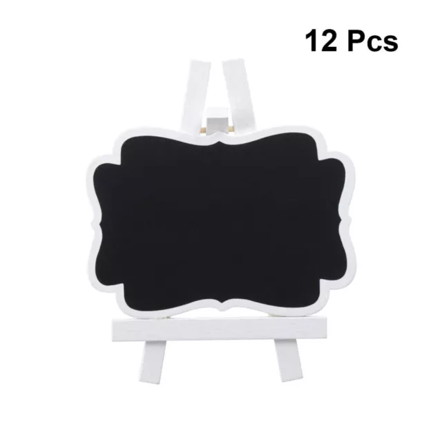 12 Pcs Wooden Small Chalkboard Signs Table Number Message Party Decoration