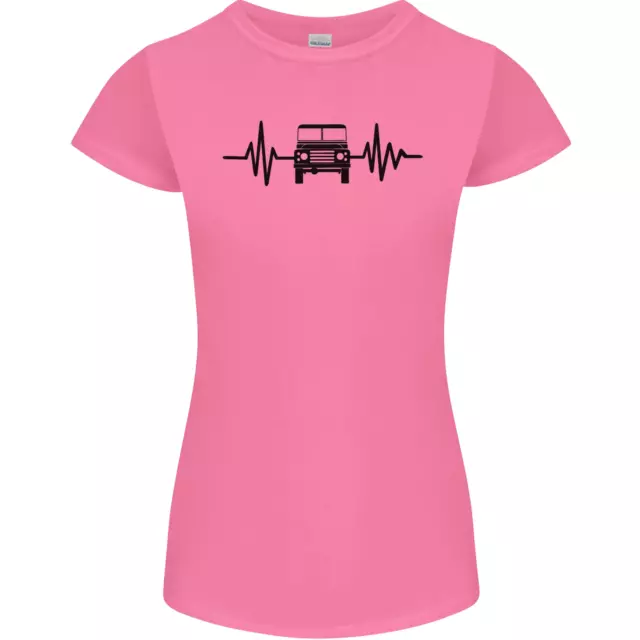 T-shirt 4x4 Heart Beat Pulse Off Roading da donna Petite Cut 2