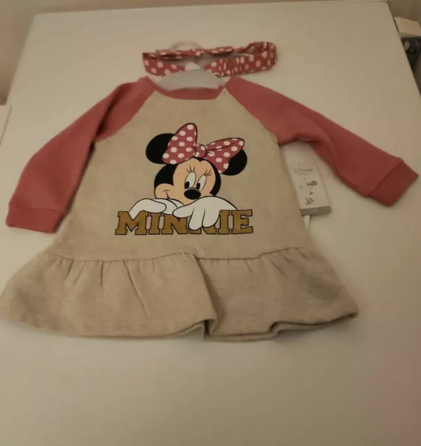 Baby Dress Disney Minnie Mouse with Headband  6-9 Months