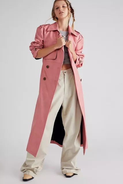 Free People Morrison Vegan Leather Trench Size S
