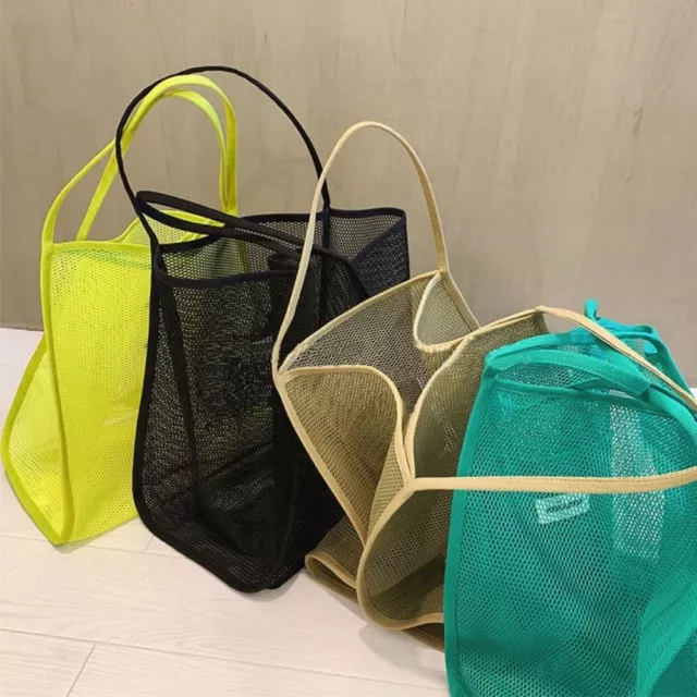 INS Style Transparent Mesh Bag Lightweight Thickened Mesh Shopping Bag