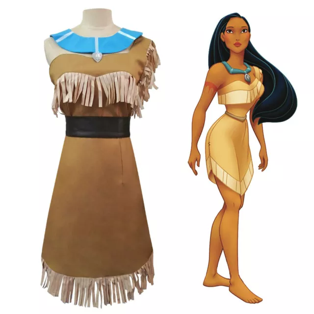 Women Pocahontas Native American Indian Wild Fancy Dress Party Cosplay Costume