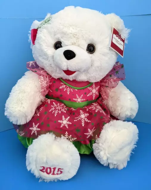 2015 Snowflake Teddy Bear Girl 20" w snowflake pink dress and bow. Tags.      73