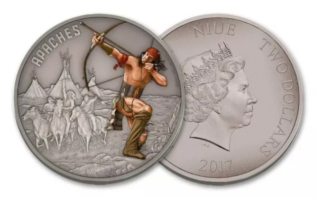 2017, Canada Pure Silver Coin, Apaches Silver Coin, Warriors of History