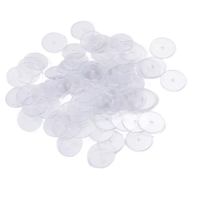 200x Clear Plastic Disc Pads to Stabilize Earrings Lightweight Ear Backs Holder