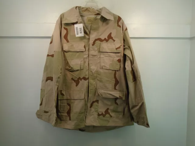 USGI US Military DCU Desert Combat Coat Shirt Camo Size Medium Long 1999 New E-7