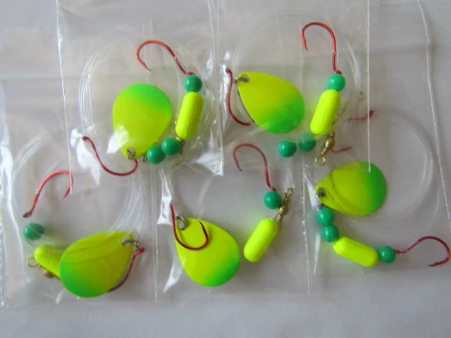 5 Spinner Floater Rigs Leech Minnow Crawler Harness Walleye, Bass, Pike