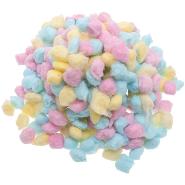 Colorful Cotton Balls Fuzzy Crafts Newborn Face