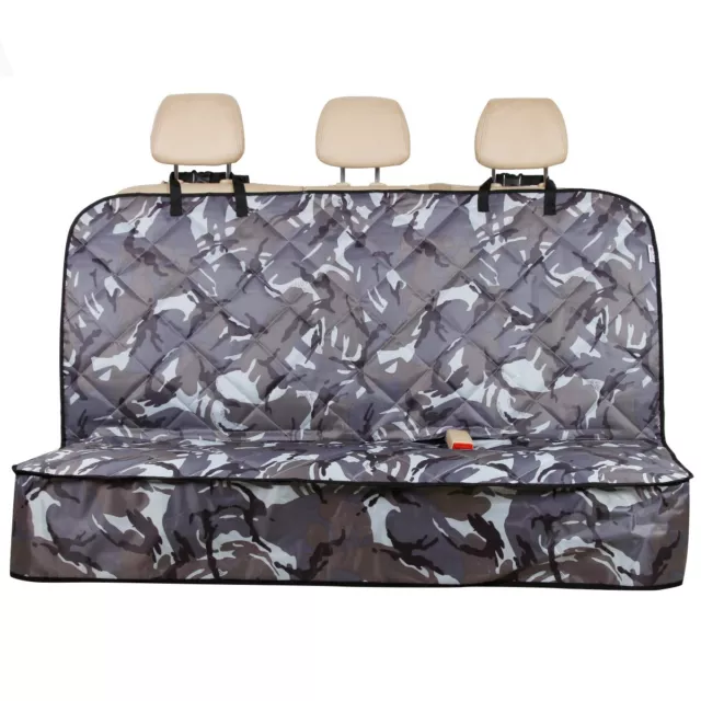 FOR HYUNDAI TUCSON - Grey Camouflage Quilted Pet Cat Dog Rear Seat Cover