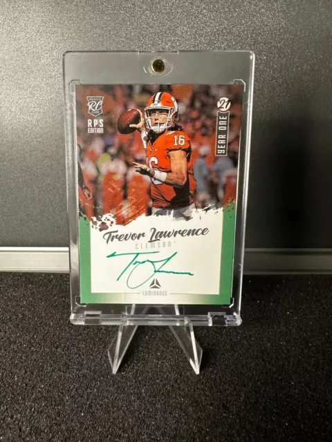 2021 Luminance Trevor Lawrence Year One Green Ink Rookie Auto #YS-TL Jaguars Ssp