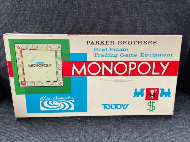 Monopoly, Parker Bros., Vintage 1960's Complete Game VGC.