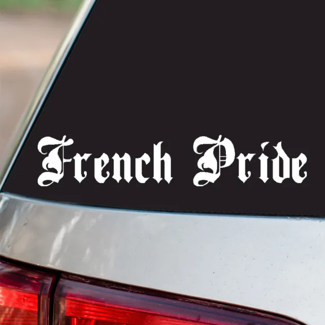 French Pride Vinyl Sticker Country Pride all sizes chrome and regular colors