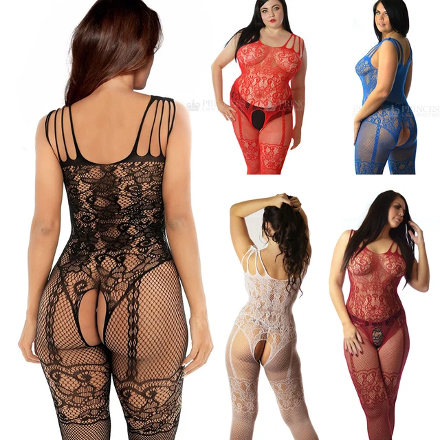 FISHNET BODYSTOCKING LINGERIE Catsuit Tights Bridal Lot Curvy Plus Size UK  6-26 £6.50