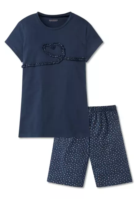 SCHIESSER Mädchen Pyjama XS S M L 140 152 164 176 100% Baumwolle Schlafanzug