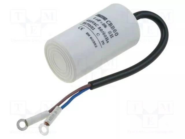 Kondensator: für Motoren, Betrieb 450V 8uF Ø35x60mm  -25÷70°C CBB60F-8/450 Kond