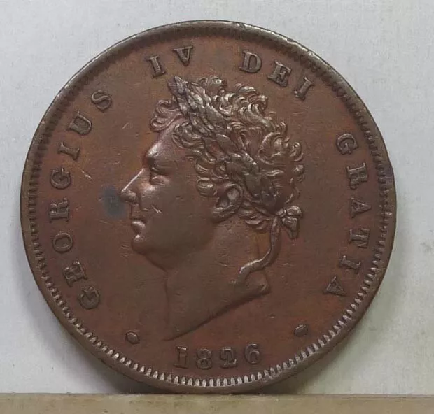 Large Penny 1826 About Extremely Fine NO RESERVE