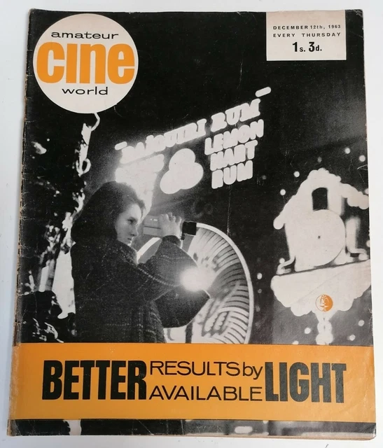 MAGAZINE VINTAGE Amateur Cine World Film making Magazine Date Dec 