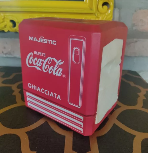 Porta tovaglioli salviette coca cola plastica ghiacciaia Majestic vintage frigo