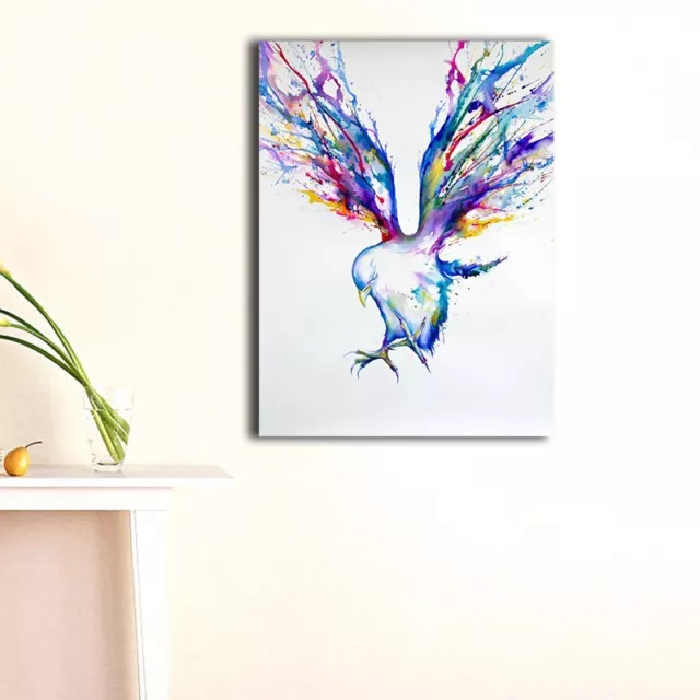 Framed Canvas Prints Stretched Colorful Flying Bird Wall Art Home Decor Painting