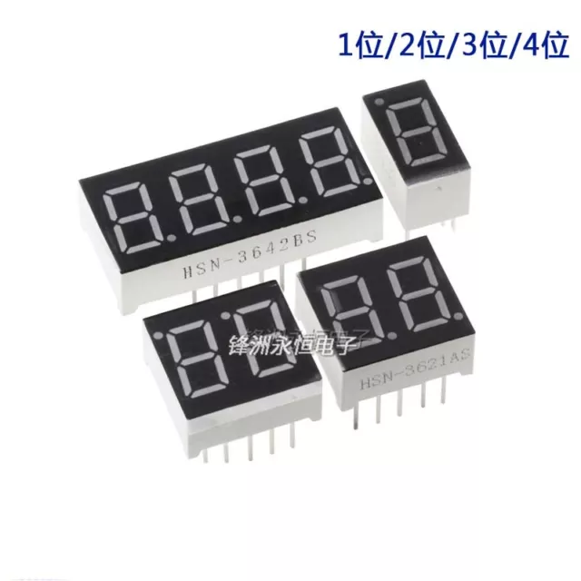 10PCS Red LED Display 1 Digital 7 Segment 0.36" Common Cathode