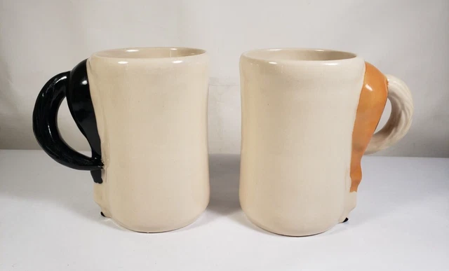 Horse Butt Rear Mug Set of 2 - Happy Appy Valley Studio 2005 Horses Behind Mugs
