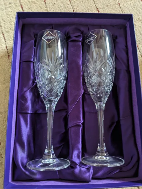 Edinburgh crystal champagne flutes