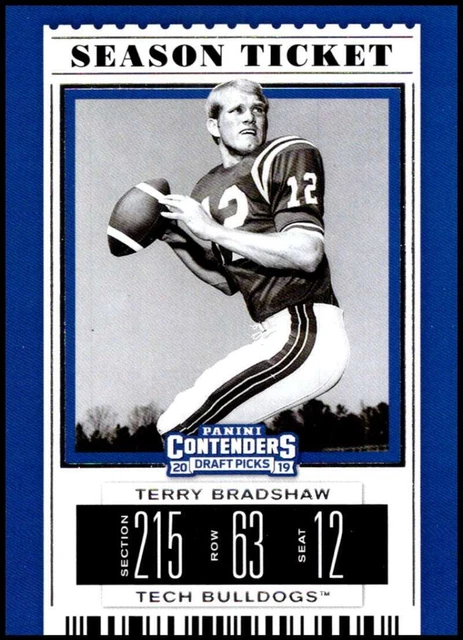 2019 Panini Contenders Draft Tickets Season Ticket #93 Terry Bradshaw ID:25900