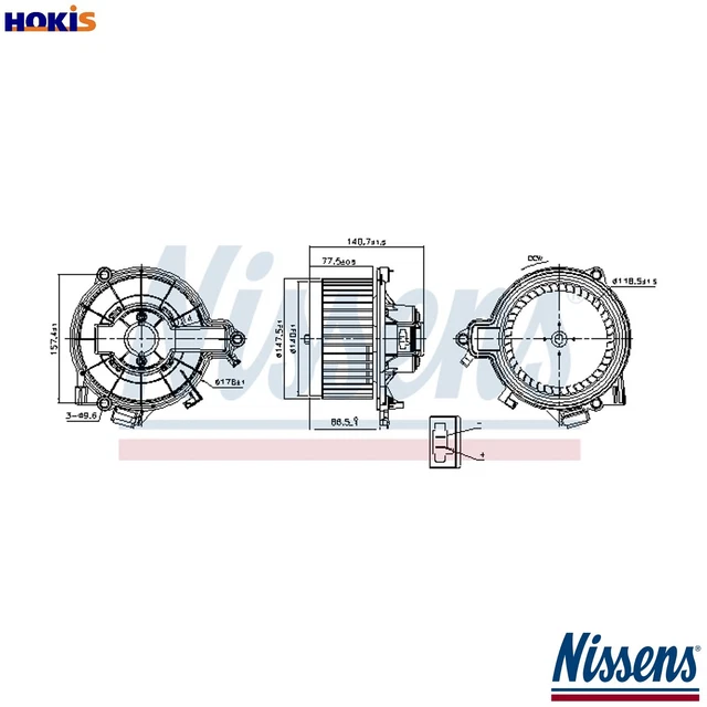 INTERIOR BLOWER 87616 FOR IVECO DAILY/VI/Platform/Chassis/Van/Bus 3.0L ...