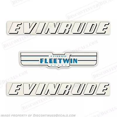 Fits Evinrude 1951 7.5hp Outboard Decal Kit Decal Reproductions in Stock