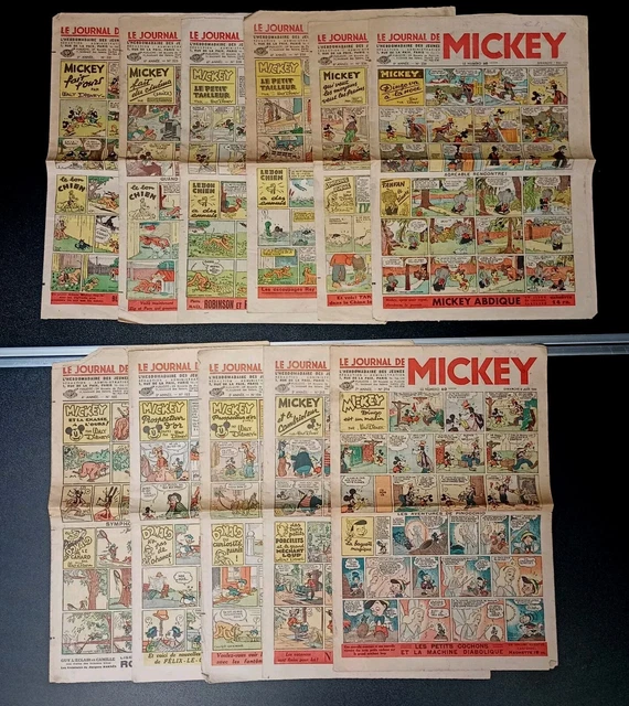 Lot De 71 Numéros Du Journal De Mickey – Collection Complète En Bon état