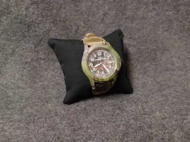 Timex Expedition Realtree Camouflage Men's Watch, Indiglo, WR Leather Band