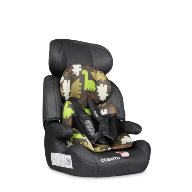 Cosatto Zoomi Car Seat Group 1,2,3 Suitable From 9KG Easy Install Dino