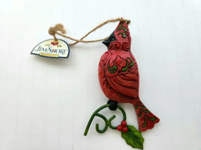 Jim Shore Heartwood Creek Cardinal Ornament W/tag