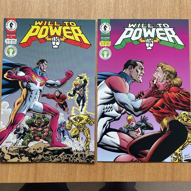 WILL TO POWER # 7 and # 8 Dark Horse Comics 1994