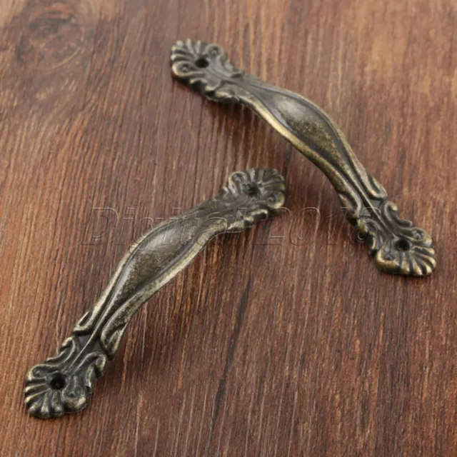 Retro Furniture Cabinet Knobs Cupboard Dresser Drawer Door Pull Handles 2pcs