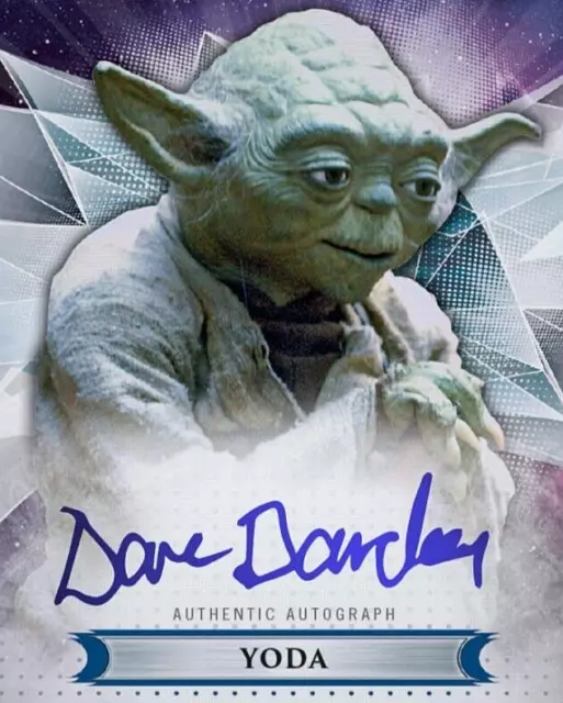 2020 Topps Star Wars Chrome Legacy DAVID BARCLAY Autograph as YODA Digital Card 3