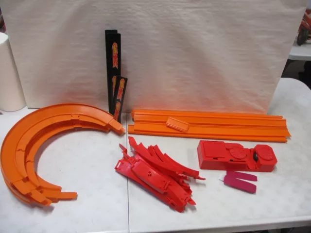 2 1960's-1990's Hot Wheels Straight and Curved Track Lot with Lap Counters