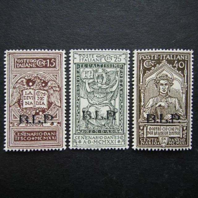 Italy KINGDOM 1922 Stamps MNH B.L.P. on Dante Set Overprint