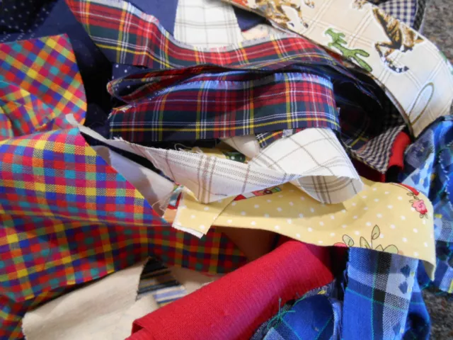 Fabric Scrap Offcuts -100Gm Pack - Cotton Linen Polyester Blends-Patchwork-Craft