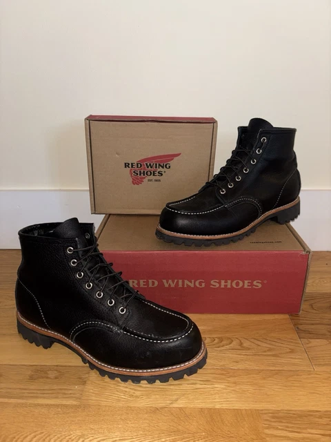 Click Cleaners RED WING 2949 Roughneck Moc Toe Work Boots (Black Oil Slick) UK 9 ...