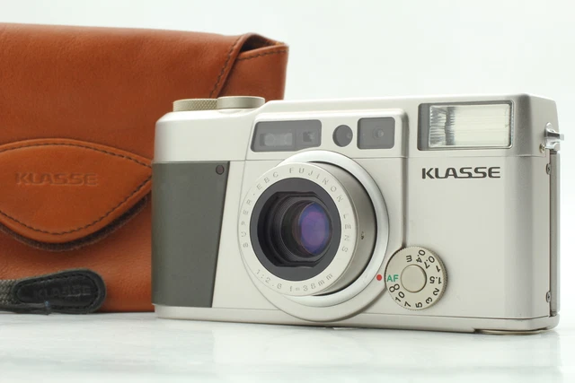 [Exc+5 w/Case] Fujifilm Fuji Klasse Silver 35mm Point & Shoot Camera From JAPAN