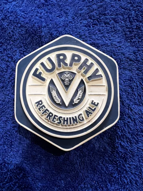 Furphy Refreshing Ale Metal Beer Tap Decal - Breweriana