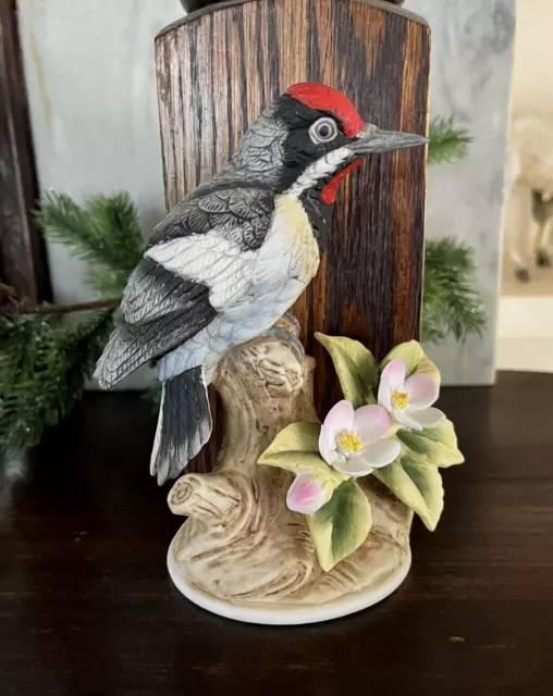 Downy Woodpecker Figurine by Andrea by Sadek #9386 Japan
