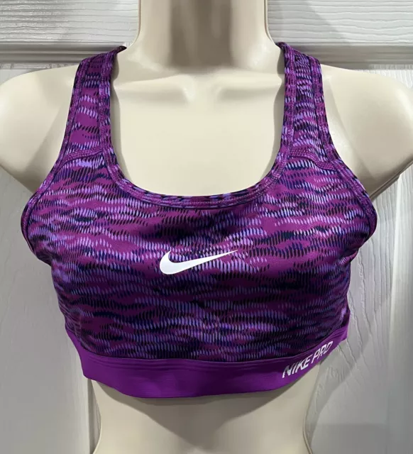 Nike Pro Dri-fit Women's Athletic Sports Bra Swoosh Logo-Size Medium