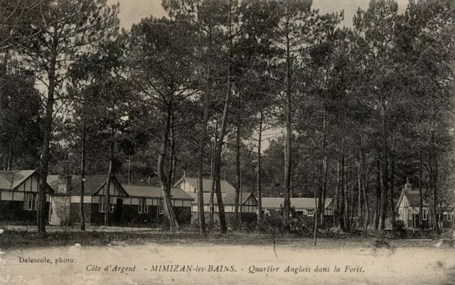 CPA Mimizan-les-bains- Quartier Anglais dans la Forêt-  1915