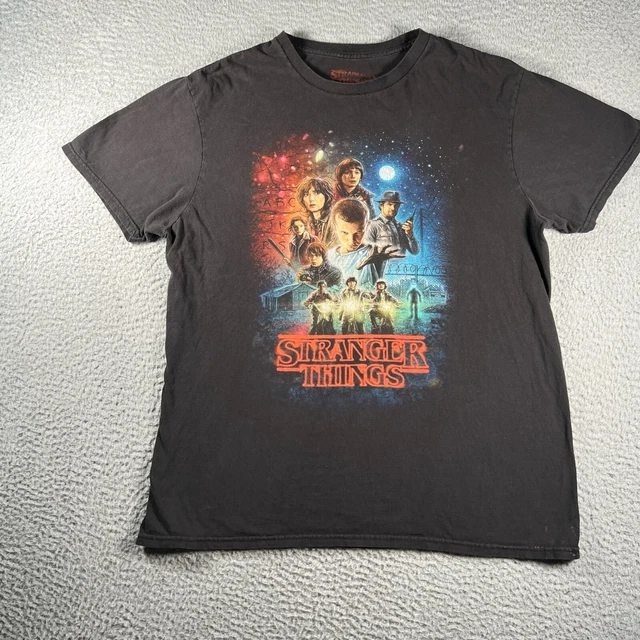 Official Stranger Things Logo T-Shirt For Men - Embroidered Chest Design, 100% Cotton, Young Men's Fit - View #5