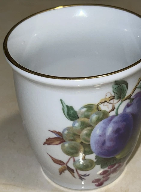 Vintage Naaman Israel Gold Rim Coffee Tea Mug Fruit Pears NAA3 Pattern set of 8